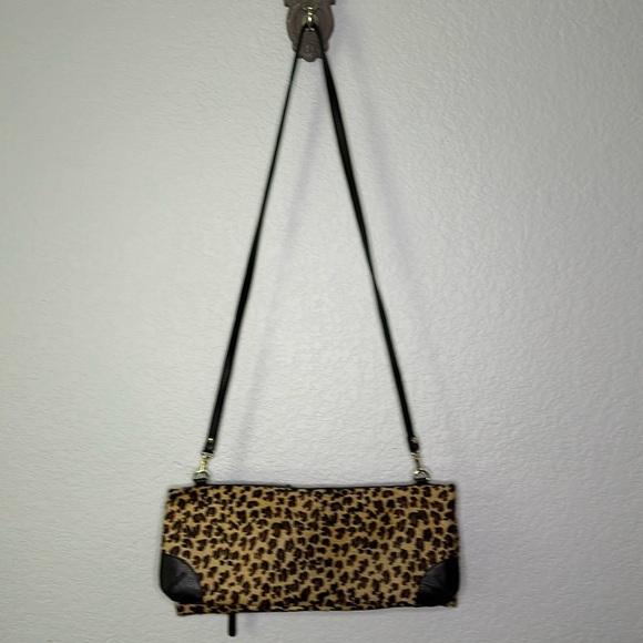 Pietro Alessandro New York Leopard Animal Print Crossbody - Picture 1 of 11